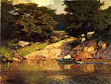 Edward Henry Potthast Canvas Paintings - Boating in Central Park